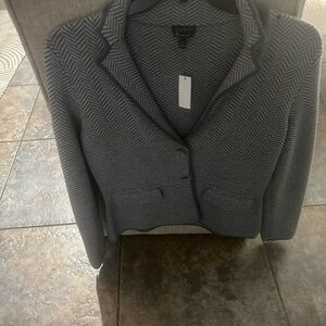 Talbots Charcoal Herringbone Blazer NWT SIZE SMALL